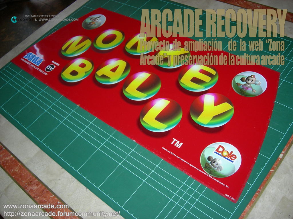 Original "MONKEY BALL MARQUEE" (SEGA) arcade artwork for to scan and to